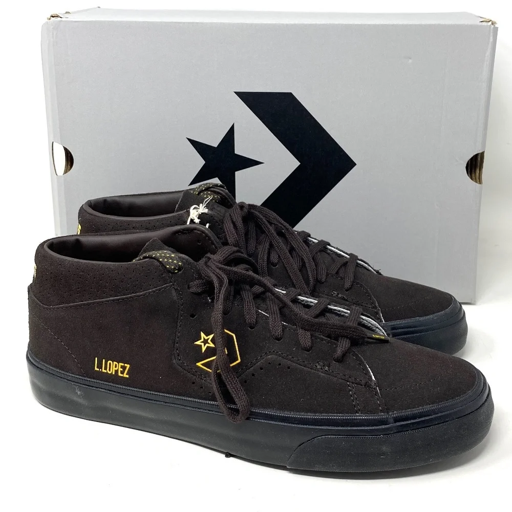 Converse Louie Lopez Pro Shoes Mid Top Suede Brown Women's Size Sneakers A01247C - Picture 1 of 10